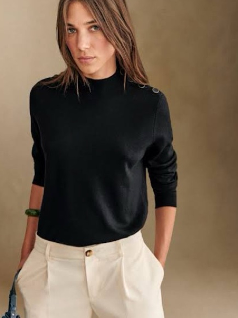 Sezane Merino Wool Jacob Jumper